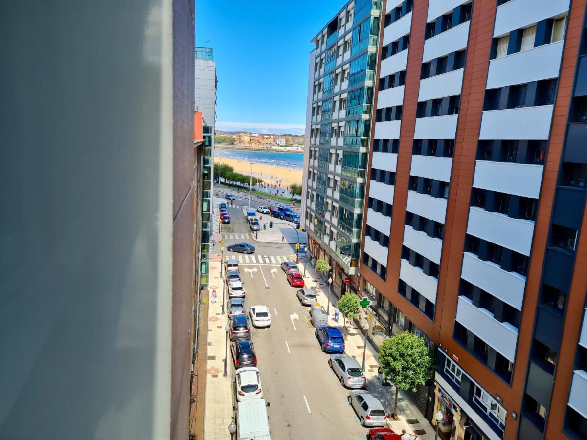 Apartamento Precioso piso para 6 personas en la playa de San Lorenzo Gijón Exterior foto